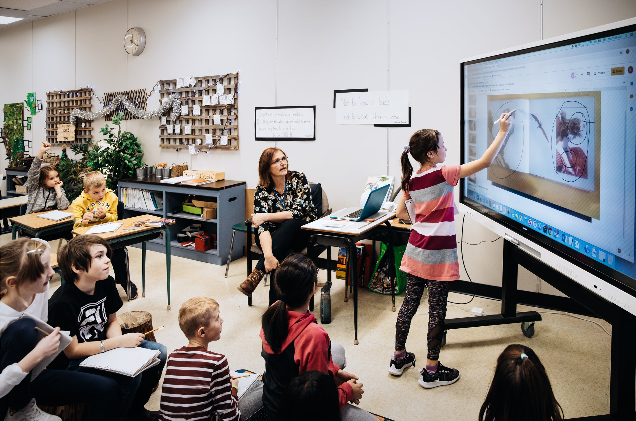 Students at a Technetix SMART interactive display